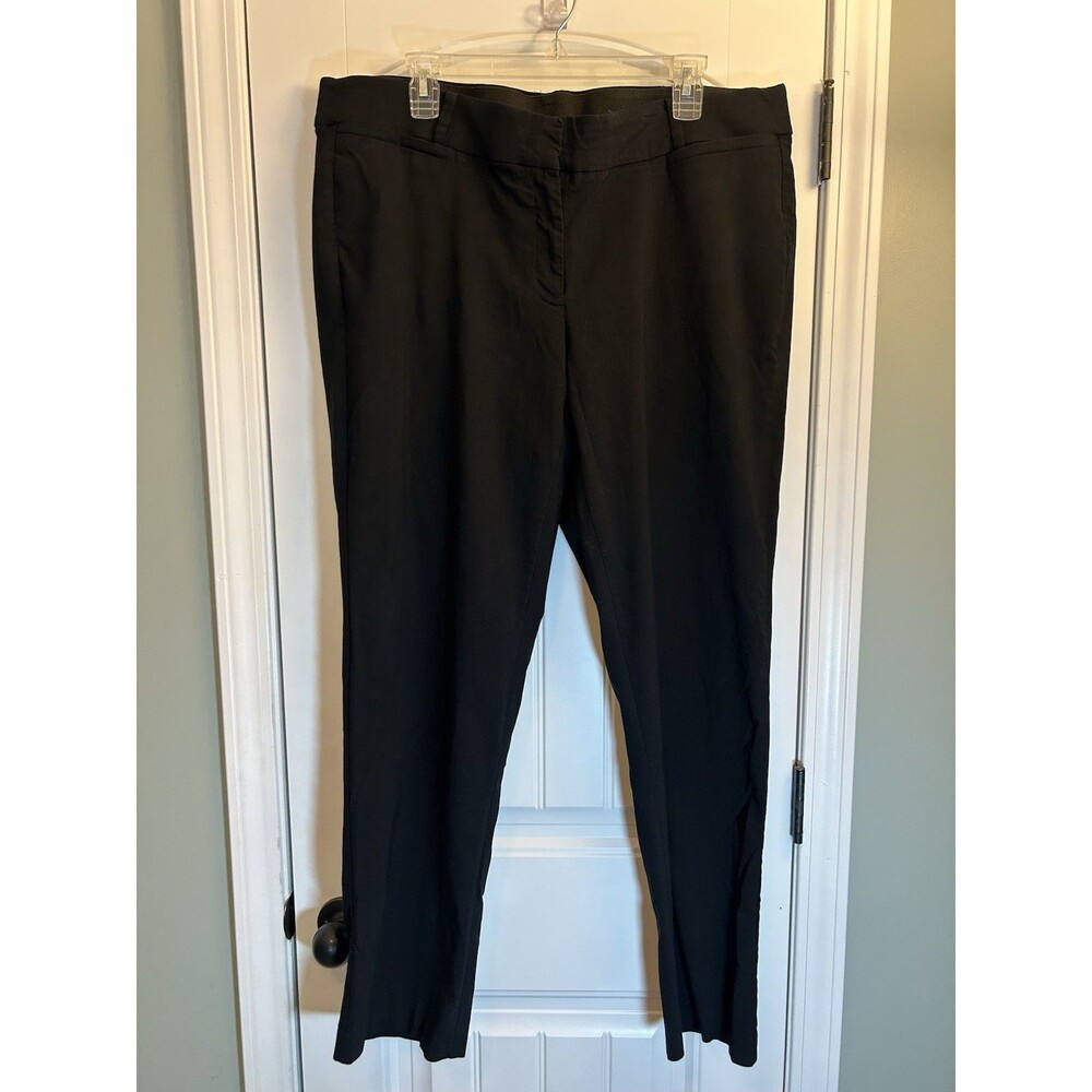 Lane Bryant The Allie Black Career Pants Size 20R Stretch Straight Leg Work - Picture 2 of 14